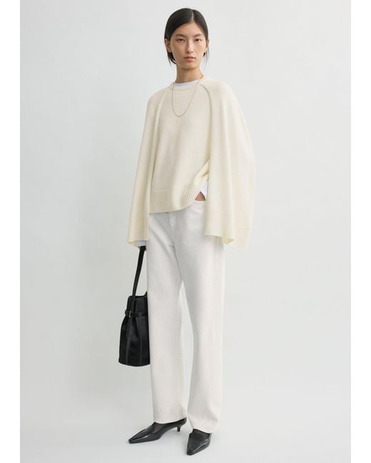 Totême White Crew Cape Knit