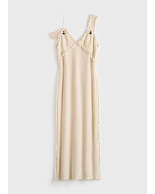 Totême Natural V-Neck Raw Slip Dress