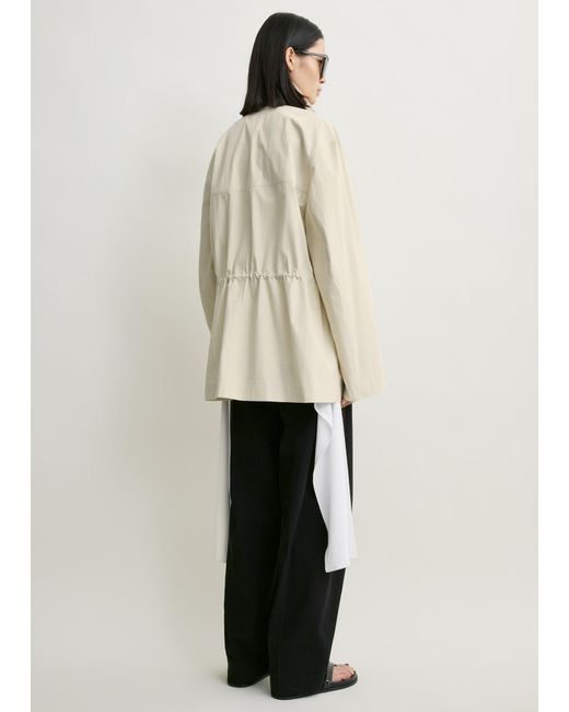 Totême  Natural Collared Drawstring Jacket