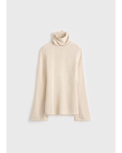 Totême  Natural Frayed-Edge Slim Top