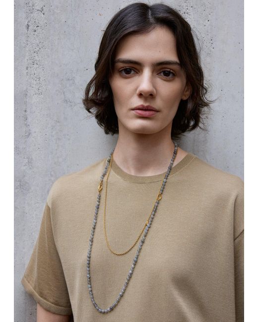 Totême  White Infinity Bead Necklace