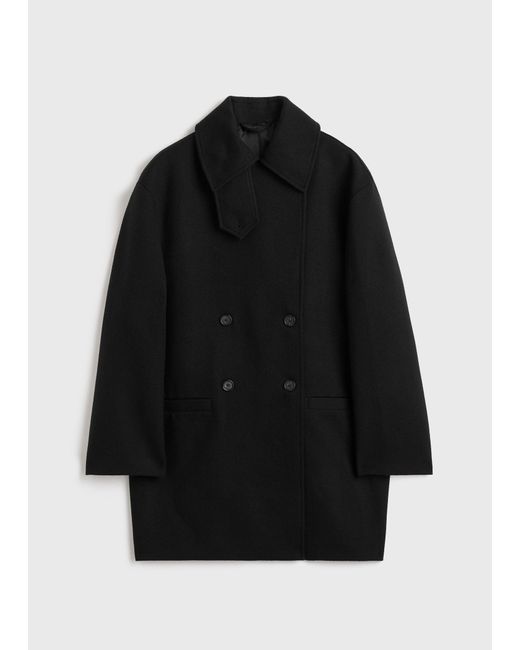 Totême  Black Broad Peacoat
