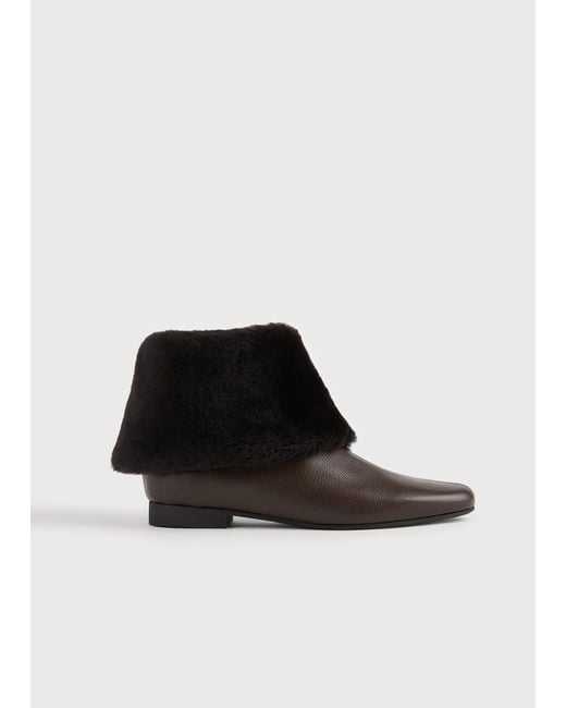 Totême  White Downtown Shearling Boots