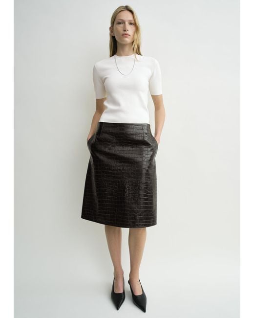 Totême White Compact Knit Tee