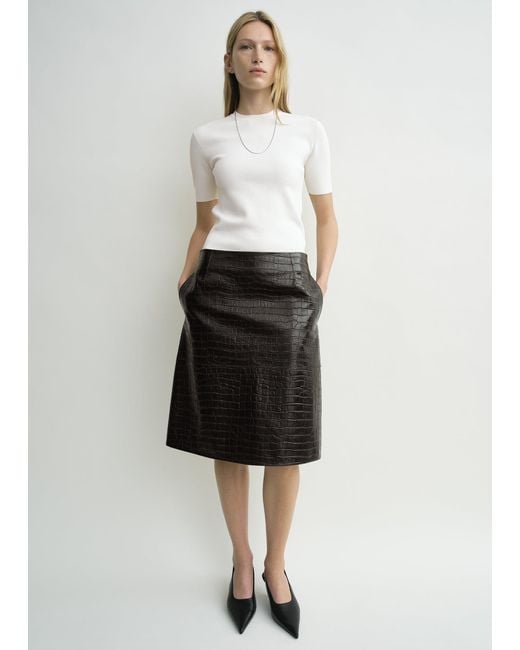 Totême White Compact Knit Tee