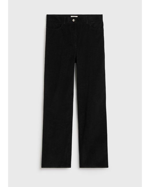 Totême  Black Straight Cord Trousers