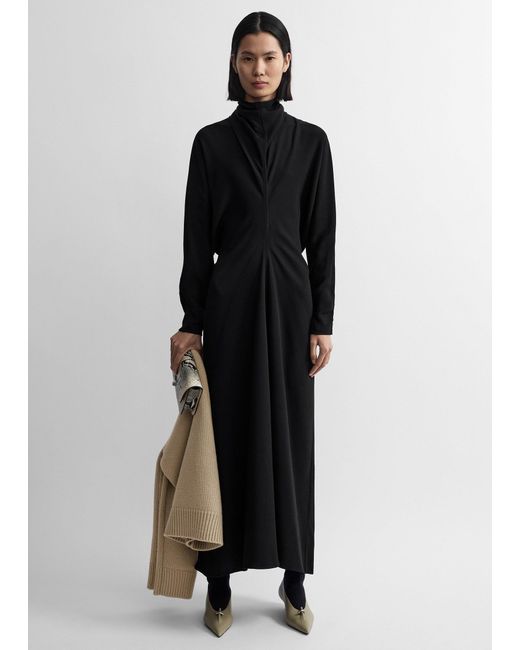 Totême Black Slouch Waist Scarf Dress Petite