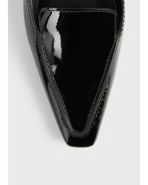 Totême White Patent Loafer Pumps