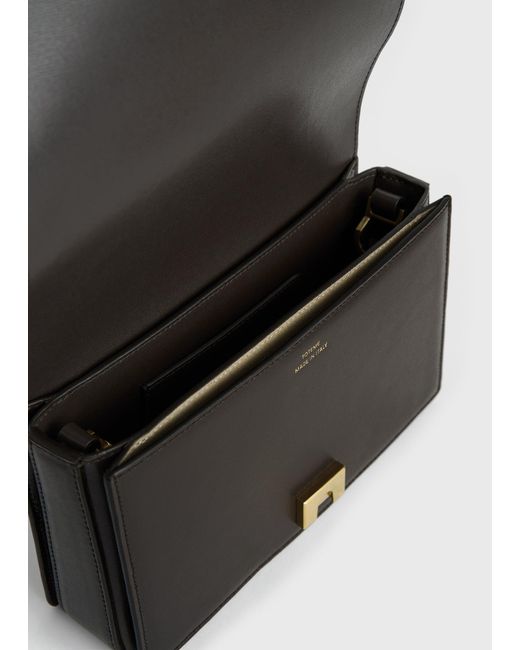 Totême  Black Mini T-Flap Leather Bag
