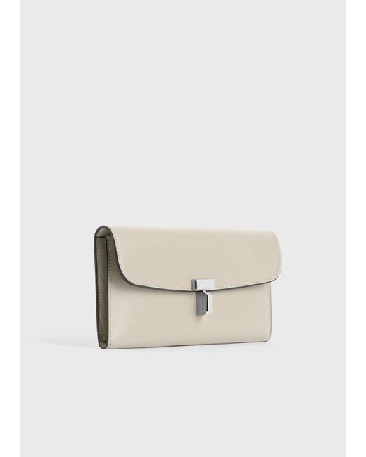 Totême Natural T-Lock Leather Wallet