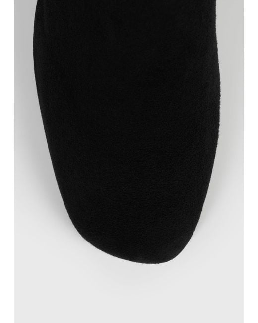 Totême  Black Soft Suede Ankle Boots