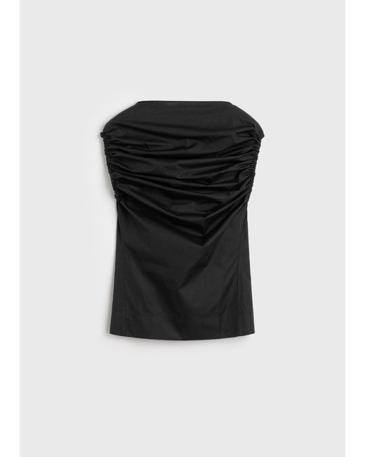 Totême Black Gathered Top