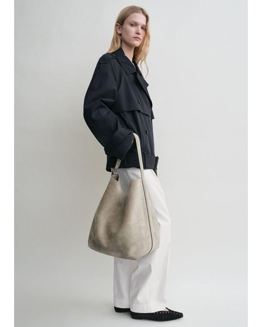Totême Natural Belted Suede Tote