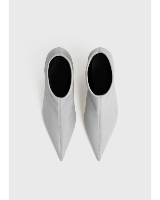 Totême White Nappa Heeled Sock Boots