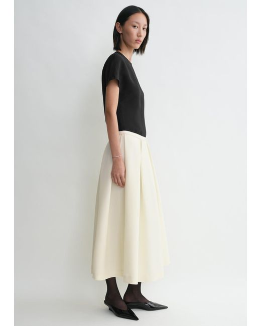 Totême  Natural Wool Silk Twinflower Skirt