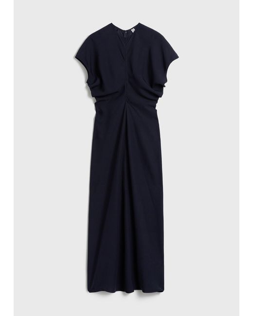 Totême Blue Slouch Waist Dress