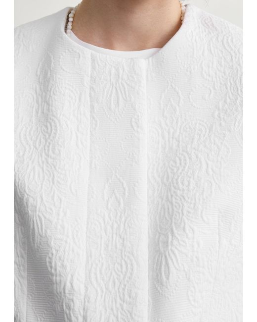 Totême Blue Jacquard Cotton Jacket