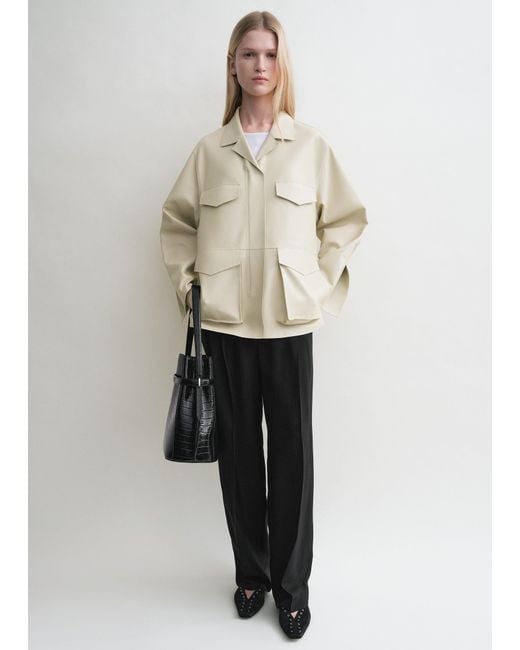 Totême  Natural Army Leather Jacket