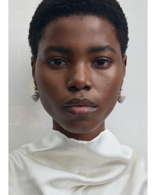 Totême  Metallic Rope Drop Earrings