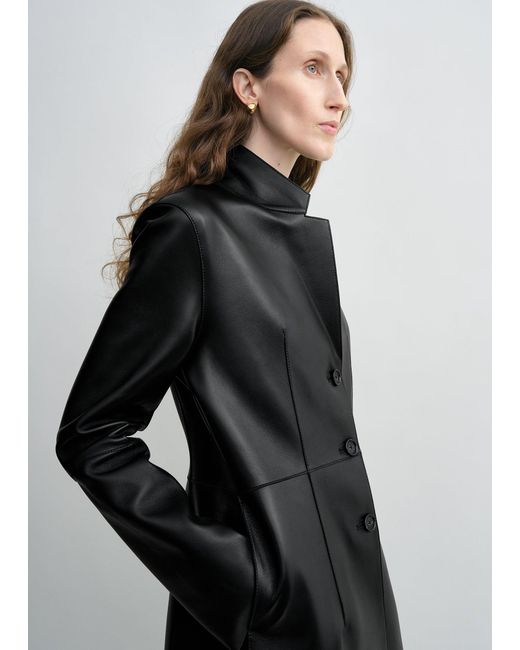 Totême  Black Slim Leather Coat