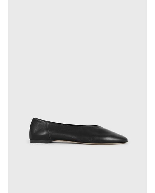 Totême White Slip Nappa Ballerinas