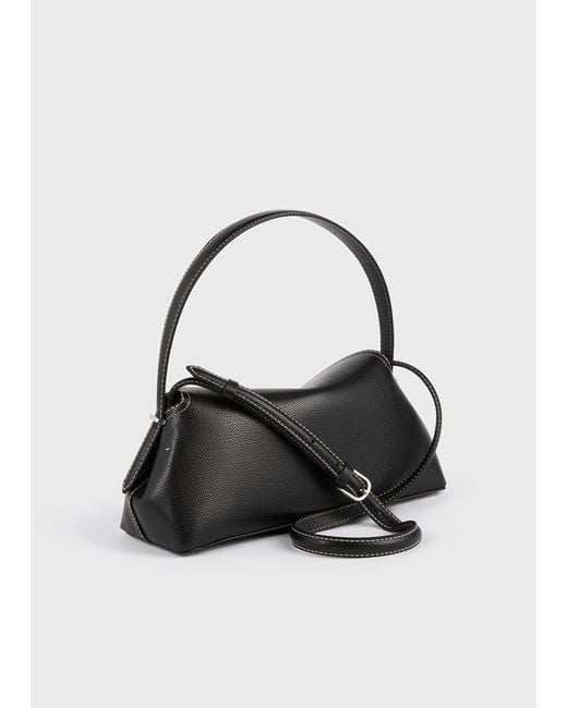 Totême  Black T-Lock Grained-Leather Shoulder