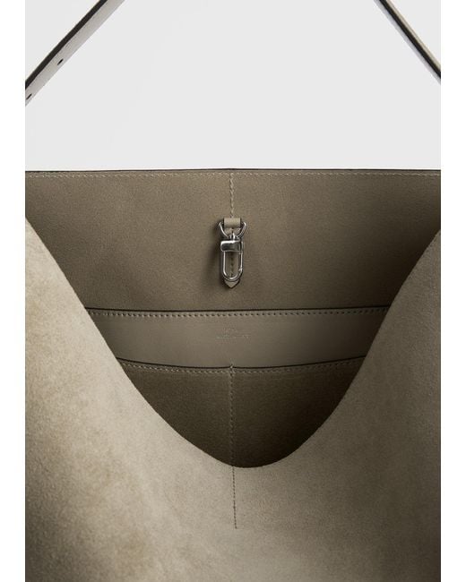 Totême Natural Belted Suede Tote