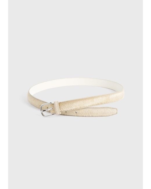Totême White Pony Hair Belt