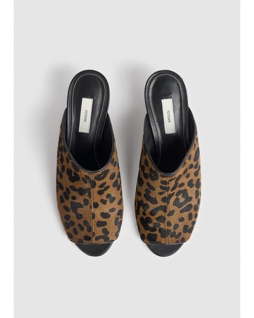 Totême Brown Summer Pony Hair Mules