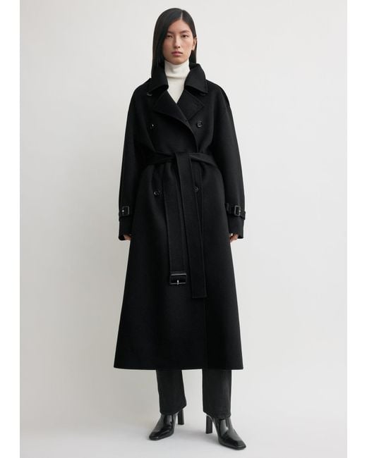 Totême  Black Doublé Winter Trench
