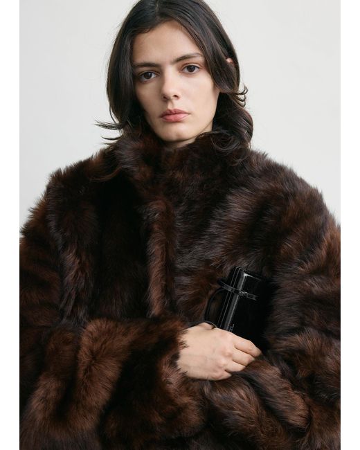 Totême Black Silky Shearling Jacket