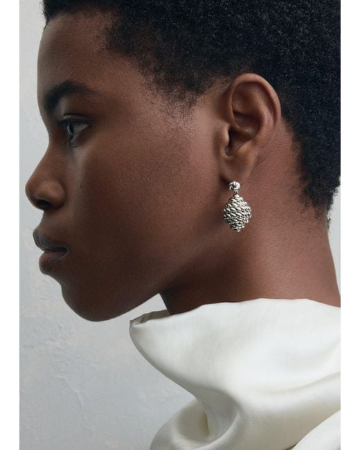 Totême Metallic Rope Drop Earrings