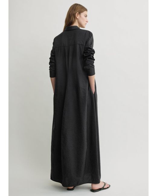 Totême Black Parachute Shirtdress