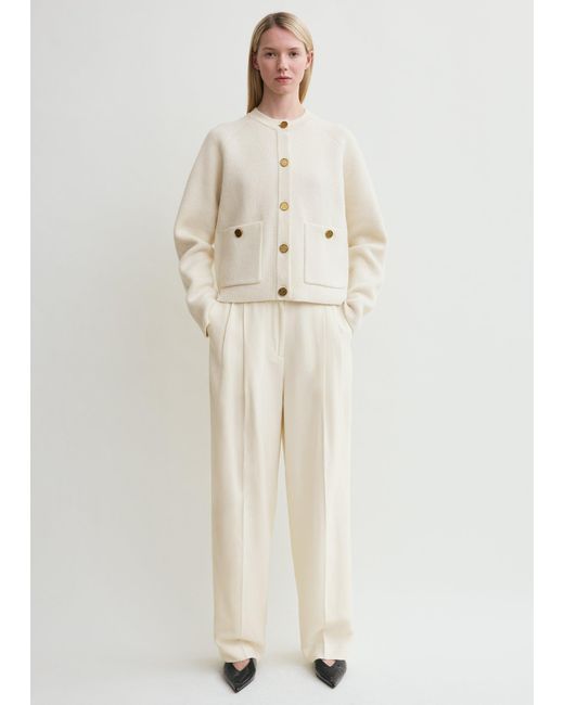 Totême Natural Hammered Button Cardigan