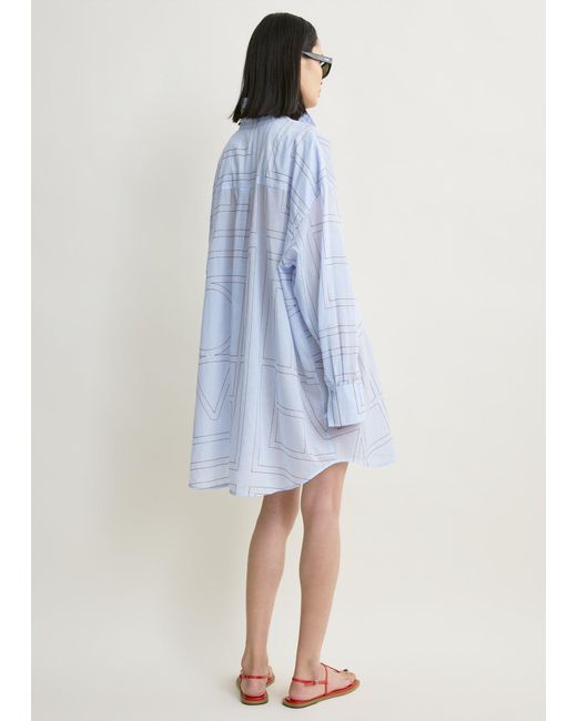 Totême White Long Summer Shirt Sky