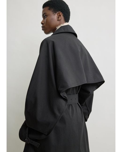 Totême Black Washed Cotton Trench