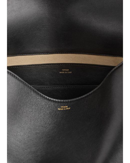 Totême  Black T-Lock Leather Satchel