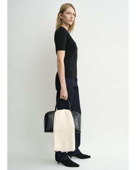 Totême Black Compact Knit Tee