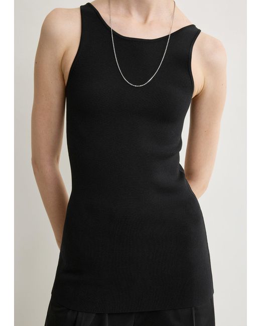 Totême Black Classic Compact Knit Tank