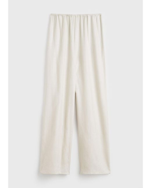 Totême White Monogram Flannel Pj Bottoms