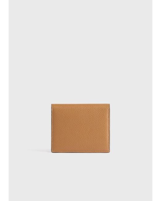 Totême  White T-Lock Grained-Leather Cardholder