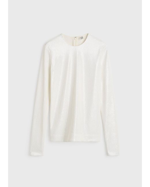 Totême White Sequin Top