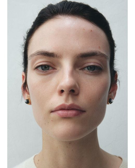 Totême  White Jasper Studs/Off
