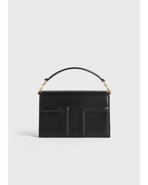 Totême  Black Mini T-Flap Leather Bag