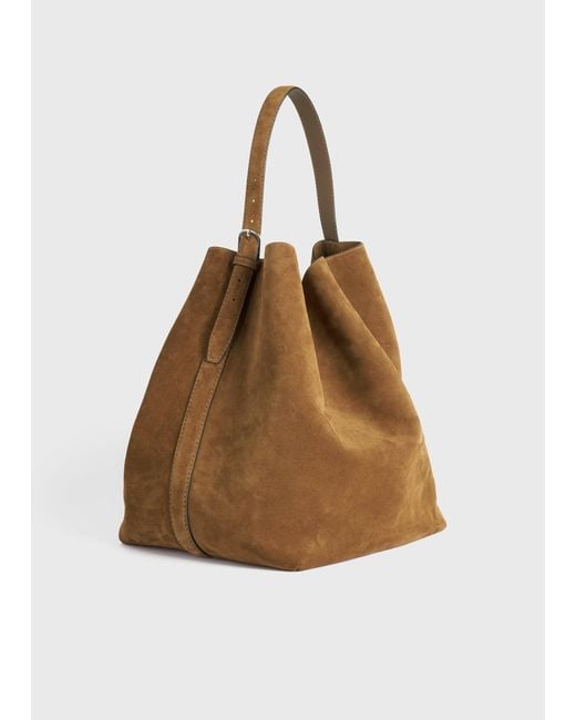 Totême Natural Belted Suede Tote