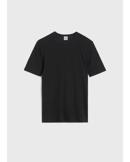 Totême Black Classic Rib Tee