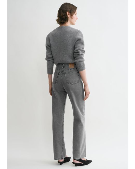 Totême Gray Twisted Seam Denim Full Length Mid