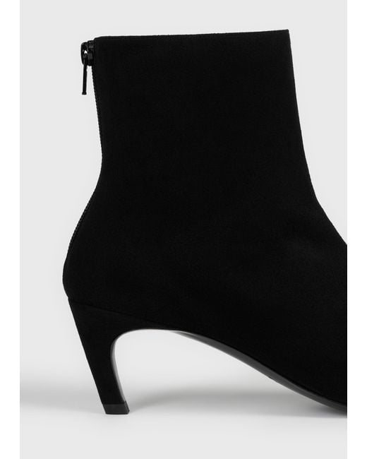 Totême  Black Soft Suede Ankle Boots