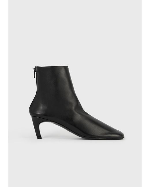 Totême Black Soft Nappa Ankle Boots