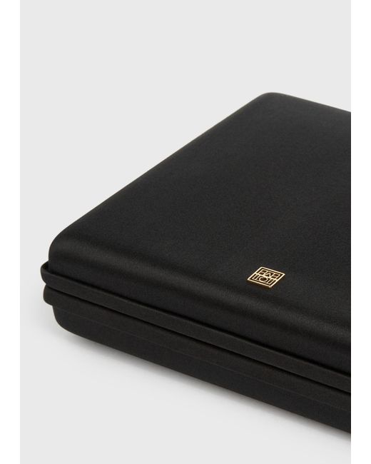 Totême Black Satin Box Clutch